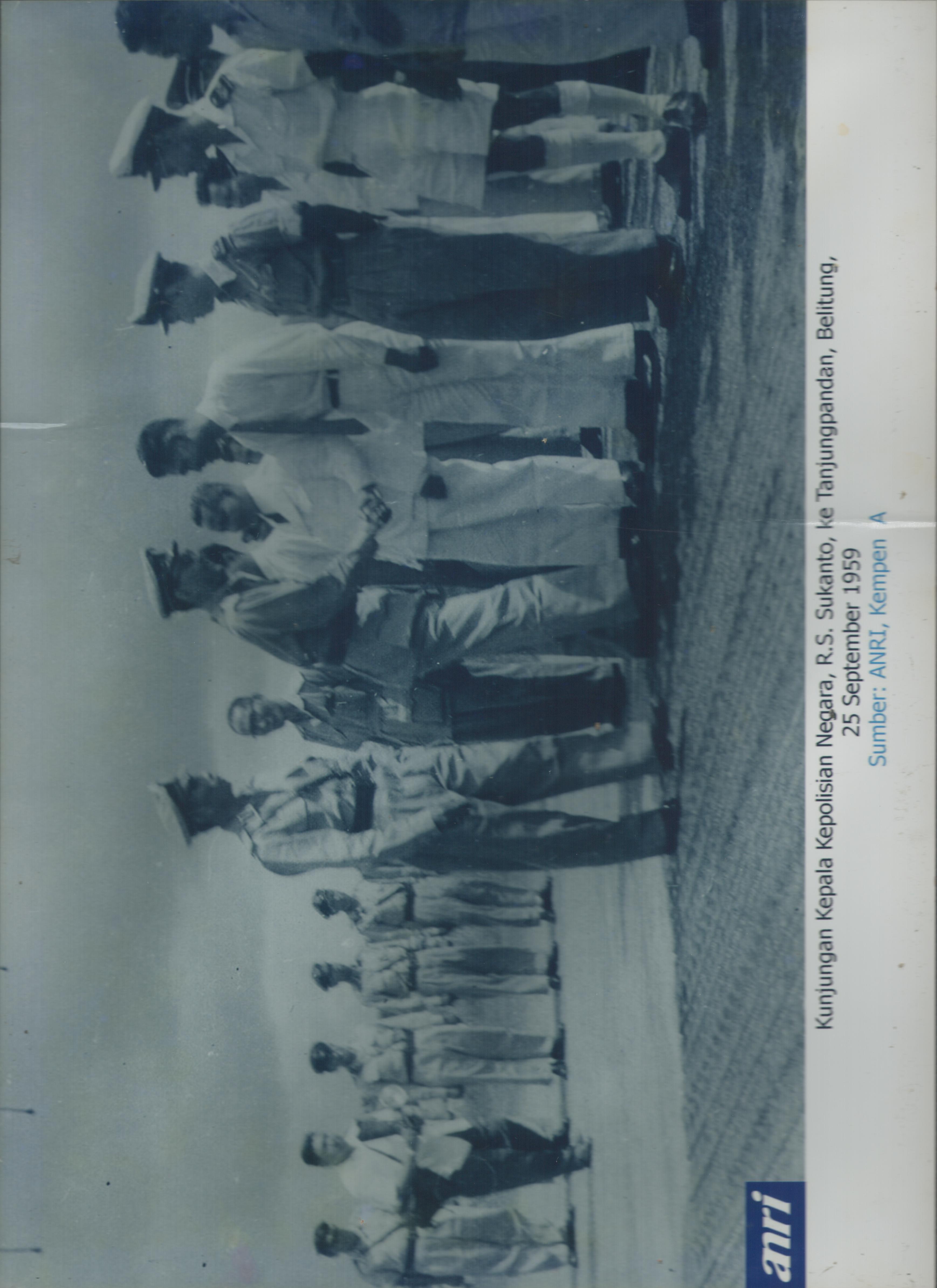 Kunjungan Kepala Kepolisian Negara, R.S Sukanto ke Tanjungpandan, Belitung, pada tanggal 25 September 1959