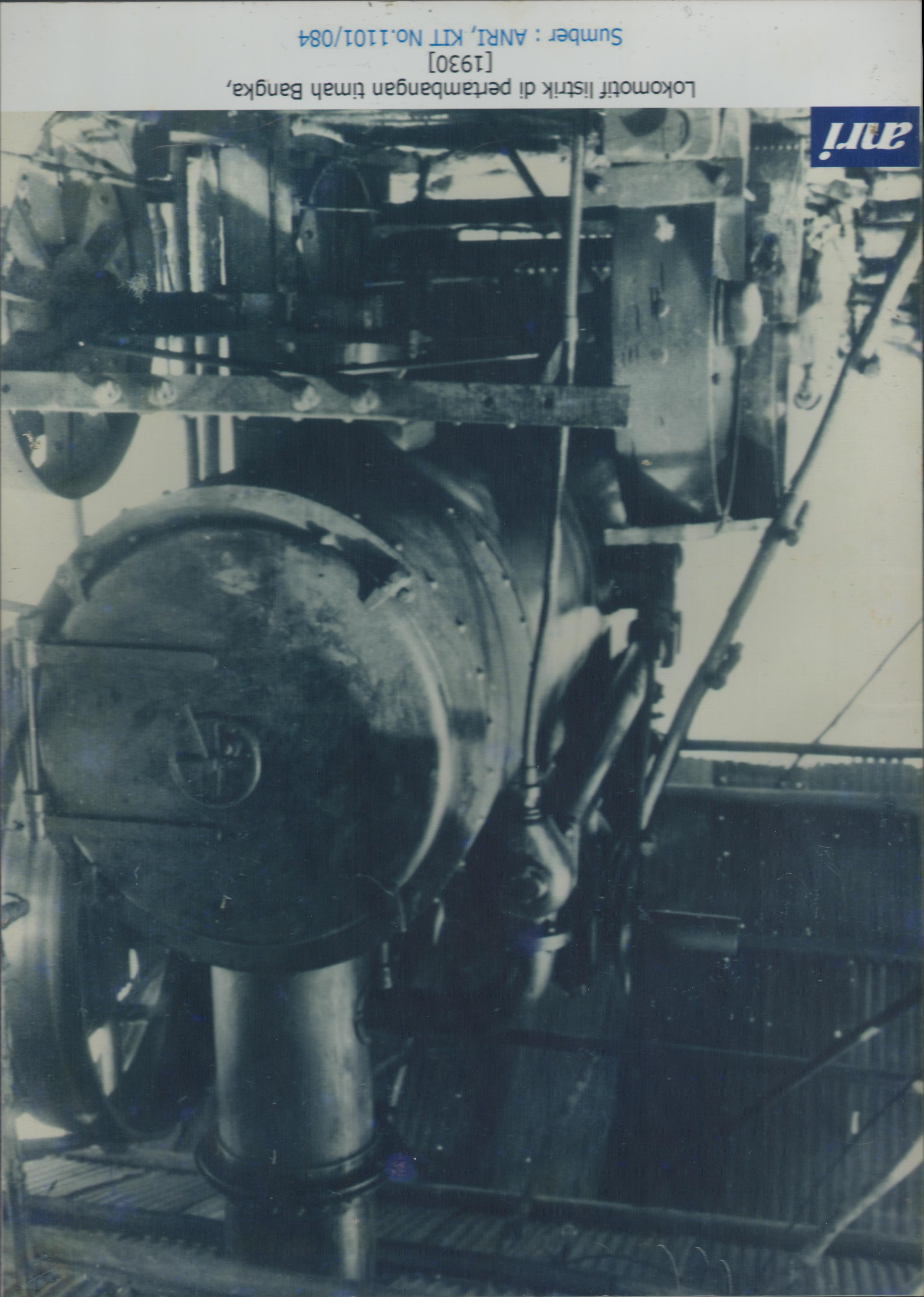 Lokomotif listrik di pertambangan timah Bangka, tahun 1930