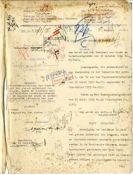 Keputusan Direktur Pengairan tentang pengaturan dana  untuk pembangunan jembatan dan jalan serta pekerjaan pembuatan sistem pengairan di wilayah Residensi Bangka pada tahun 1937 sebesar 263.300 gulden, 5 Januari 1937