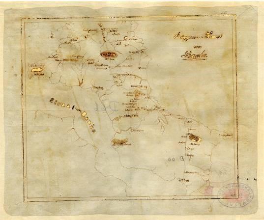 Peta rute jalan di wilayah Bangka,  [1930]