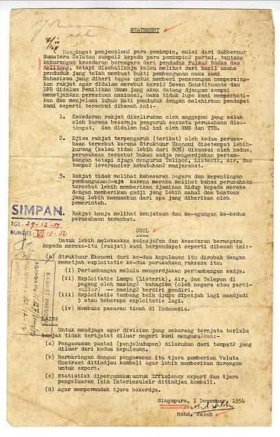 Surat Permohonan dari Mohammad Saleh