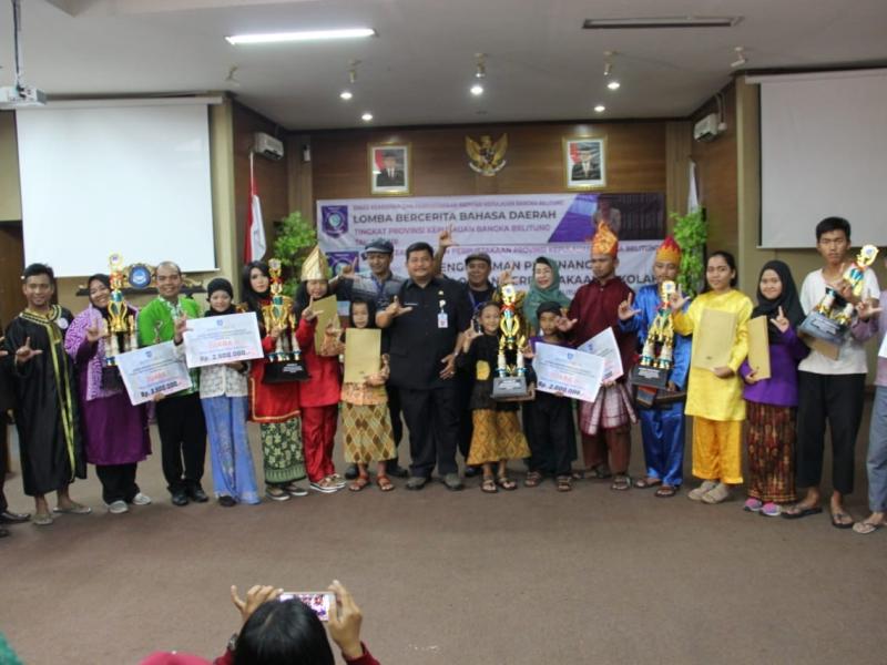 Local Language story telling competition level Bangka Belitung Province of 2018