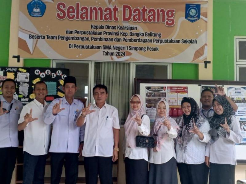 Pembinaan Perpusprov Babel Sasar SMAN 1 Simpang Pesak Beltim