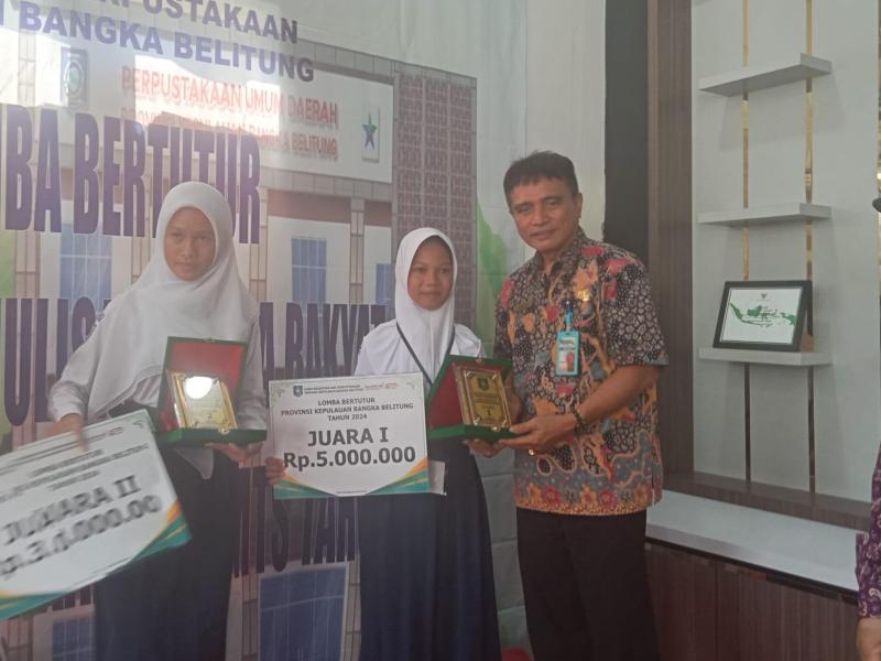 Belqis Sabet Juara I Lomba Bertutur SMP/MTs 2024 Tingkat Provinsi