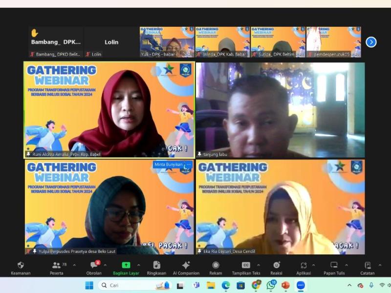 82 Pengelola Perpustakaan dan TBM di Babel Ikuti Webinar Gathering Program TPBIS, Ini Tujuannya 