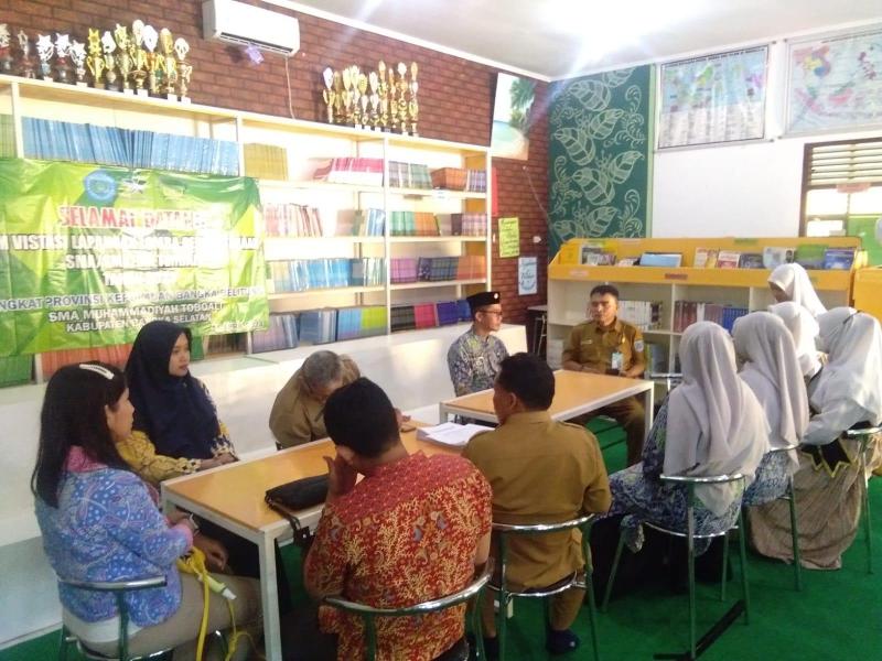 Visitasi Tim Juri ke SMA Muhammadiyah Toboali, Begini Pesan Kepala DKPUS Babel