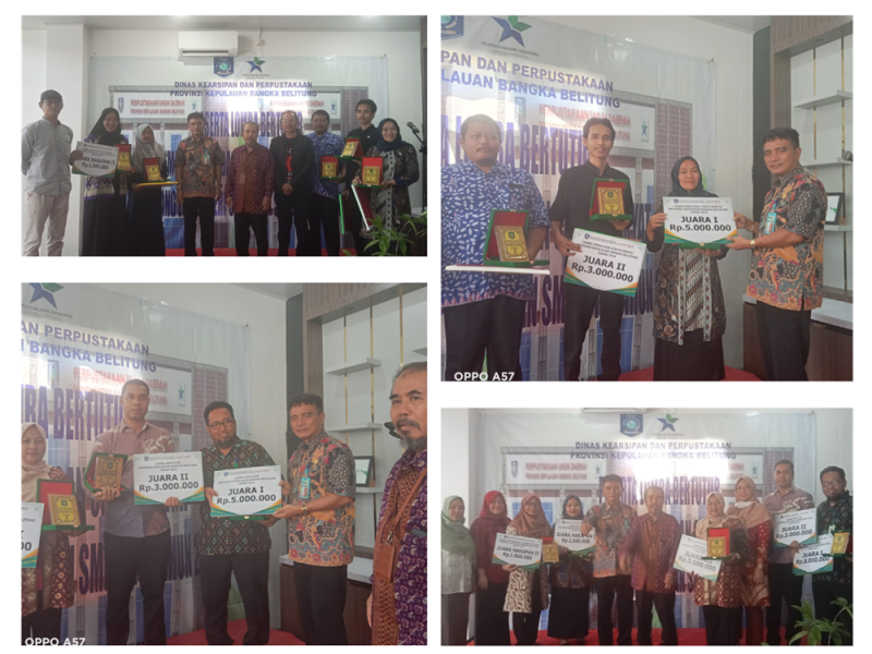 Ini Pemenang Lomba Penulisan Cerita Rakyat dan Perpustakaan Terbaik Tingkat SMP/MTs 2024 Se-Babel