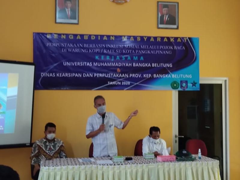 Bersama UNMUH, DKPUS Sosialisasikan Perpustakaan Berbasis Inklusi Sosial ke Warkop/Kafe Se-Pangkalpinang