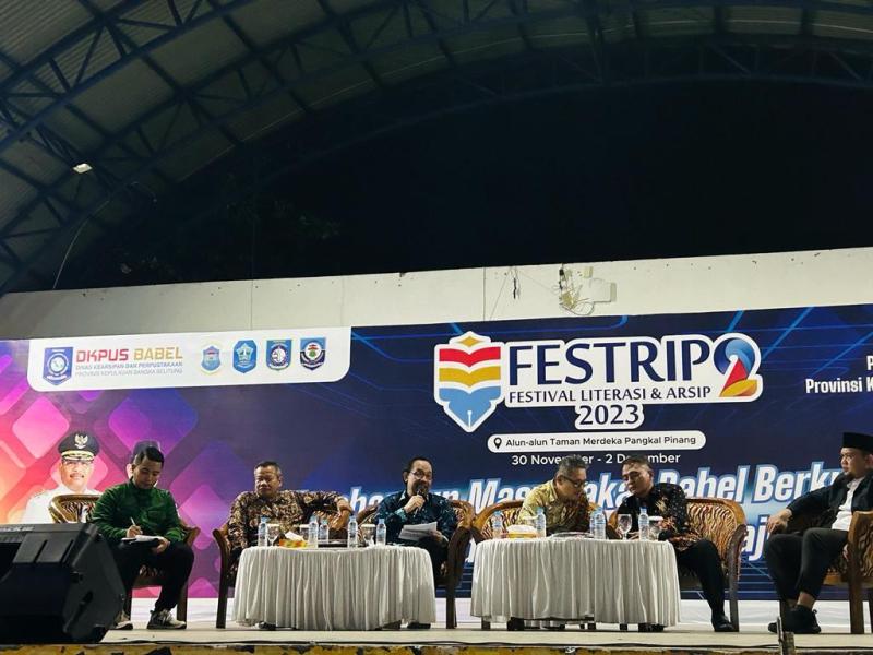 DPRD Babel Nyatakan Komitmen Dukung Perpustakaan & Arsip, Saat Talkshow Festrip 2