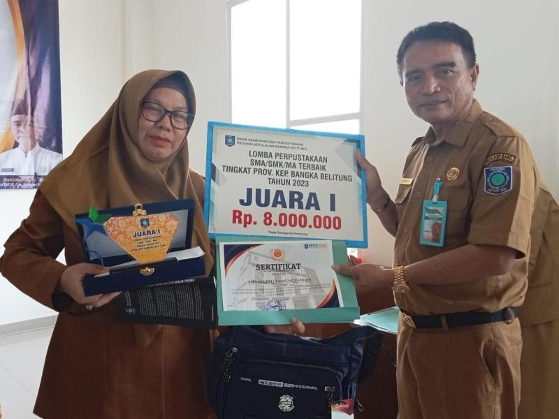SMAN 1 Tanjung Pandan Juara I Lomba Perpustakaan SMA/SMK/MA Tingkat Provinsi Babel 2023 