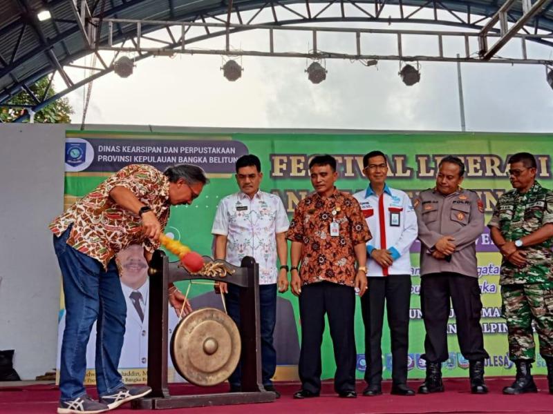 Pj Gubernur Ridwan Buka Festival Literasi dan Arsip Babel 2022 