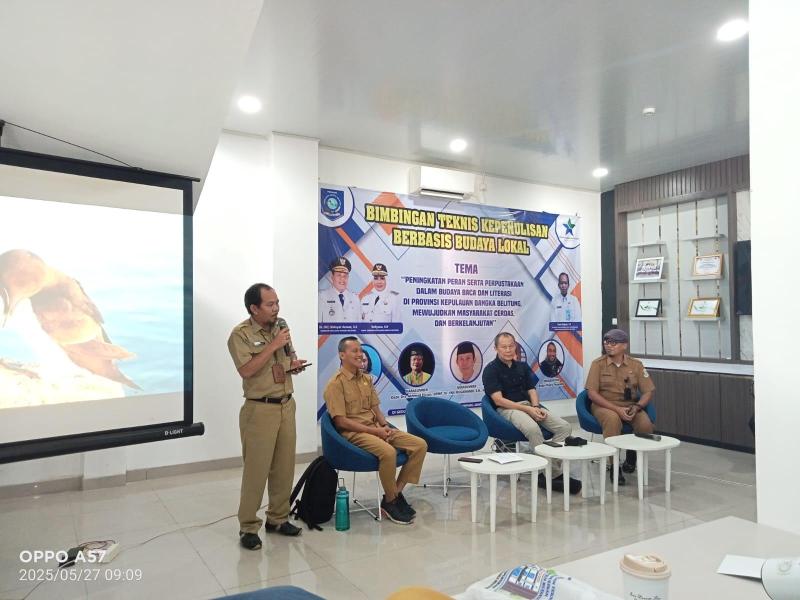 Plt Kepala DKPUS Babel Buka Bimtek Kepenulisan Berbasis Budaya Lokal, Diikuti 60 Penggiat Literasi hingga Jurnalis 