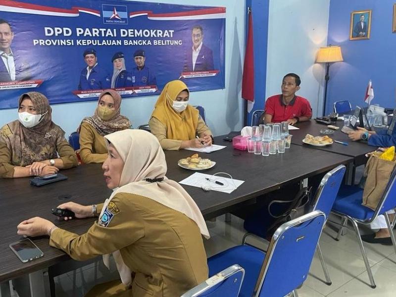 Arsiparis DKPUS Babel Sambangi Kantor Partai Demokrat 