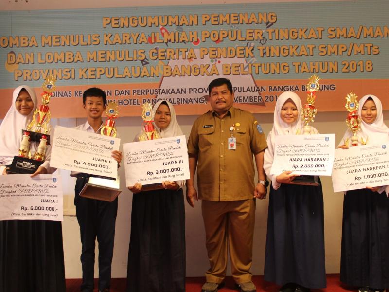 Pengumuman Pemenang Lomba Menulis Cerita Pendek Tingkat SMP / MTs Provinsi Kepulauan Bangka Belitung Tahun 2018