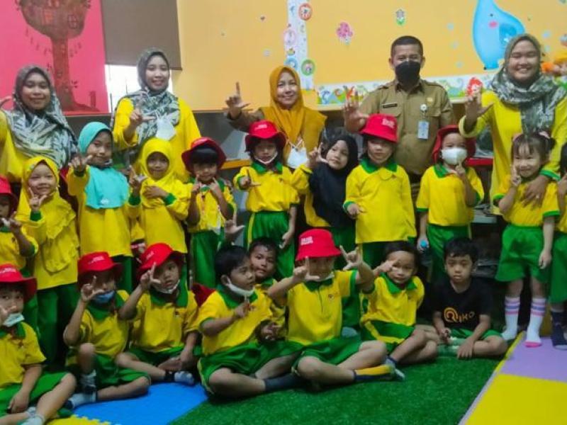 DKPUS Babel Jadi Tujuan School Trip TK Paramarta Selindung