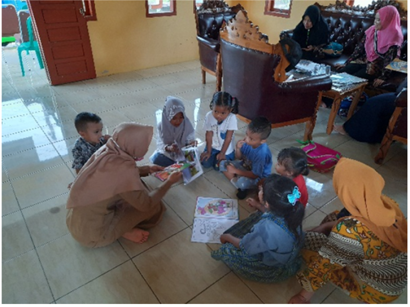 Pusling di Pangkal Buluh Diisi Layanan Story Telling Bercerita