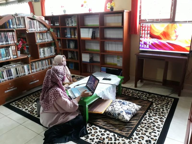 DKPUS Babel Lakukan Pembinaan ke Perpustakaan SMKN 1 Tanjungpandan