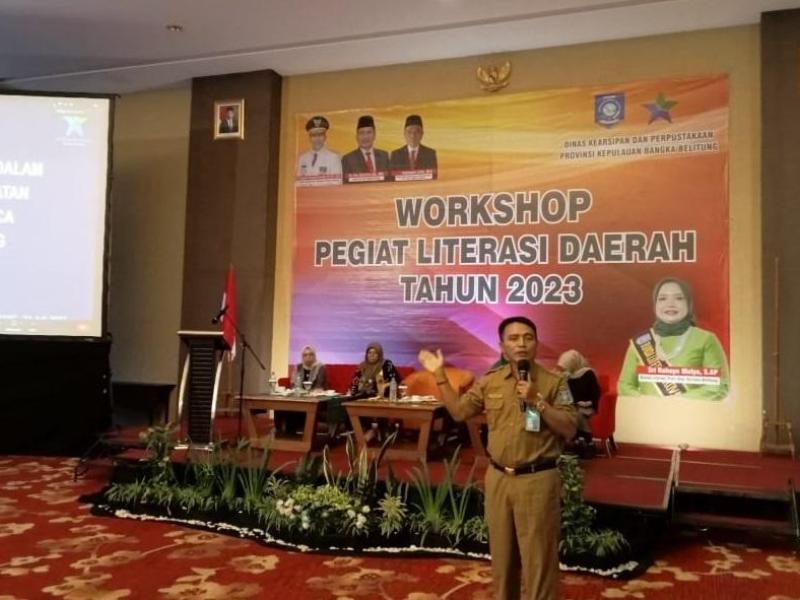 Jadi Pemateri Workshop, Kepala DKPUS Babel Sampaikan Cara Membangun Literasi Bersama Masyarakat