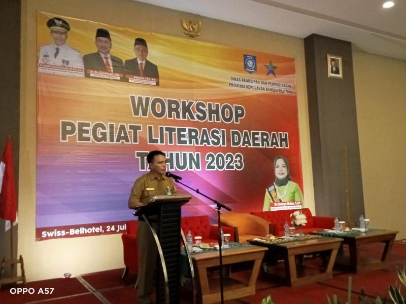 Pj Gubernur Babel Buka Workshop Pegiat Literasi Daerah 2023