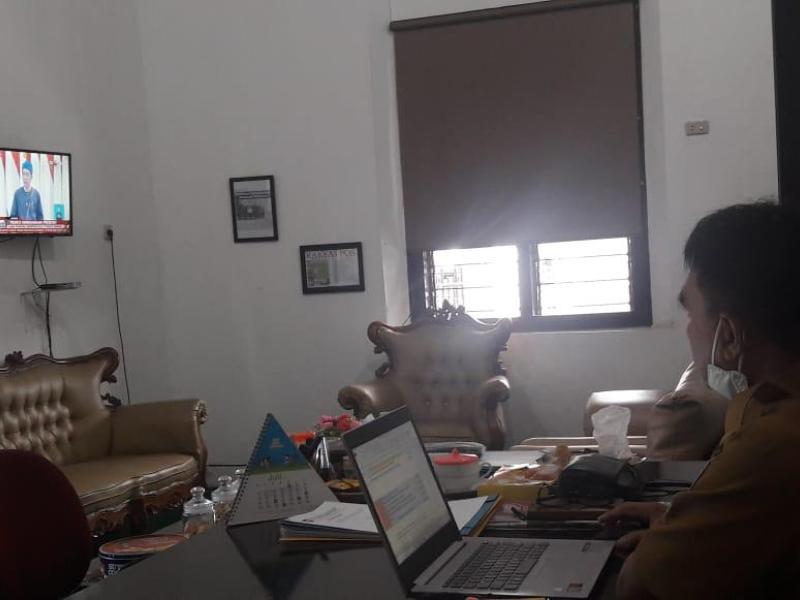 Rakhmadi Turut Dengarkan Pidato Presiden via Virtual