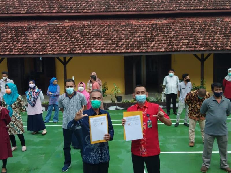 Puluhan Pegawai DKPUS Babel Saksikan Penandatanganan PKS Bersama UBB