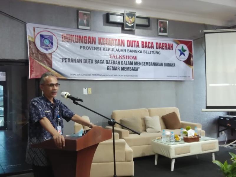 DKPUS Babel Gelar Talkshow Peranan Duta Baca Daerah dalam Mengembangkan Budaya Gemar Membaca