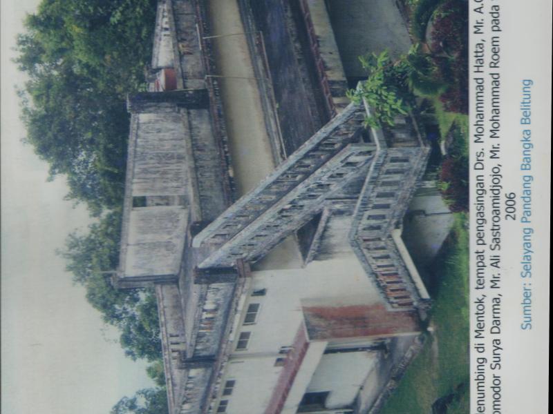 Wisma Bukit Menumbing di Muntok, tempat pengasingan Drs. Mohammad Hatta, Mr. A. G. Pringgodigdo, Mr. Asaat, Komodor Surya Darma, Mr. Ali Satroamidjojo, Mr. Mohammad Roem, pada tahun 1948