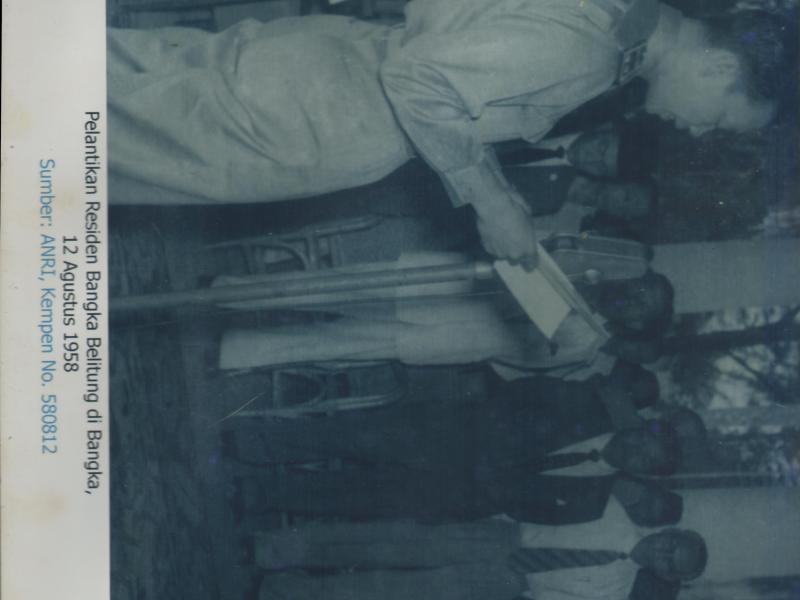Pelantikan Residen Bangka Belitung di Bangka, pada tanggal 12 Agustus 1958