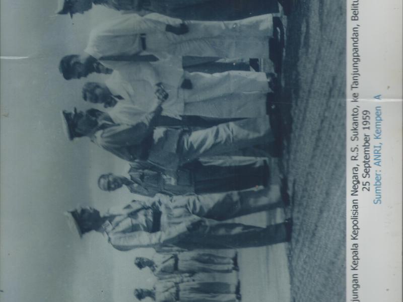 Kunjungan Kepala Kepolisian Negara, R.S Sukanto ke Tanjungpandan, Belitung, pada tanggal 25 September 1959