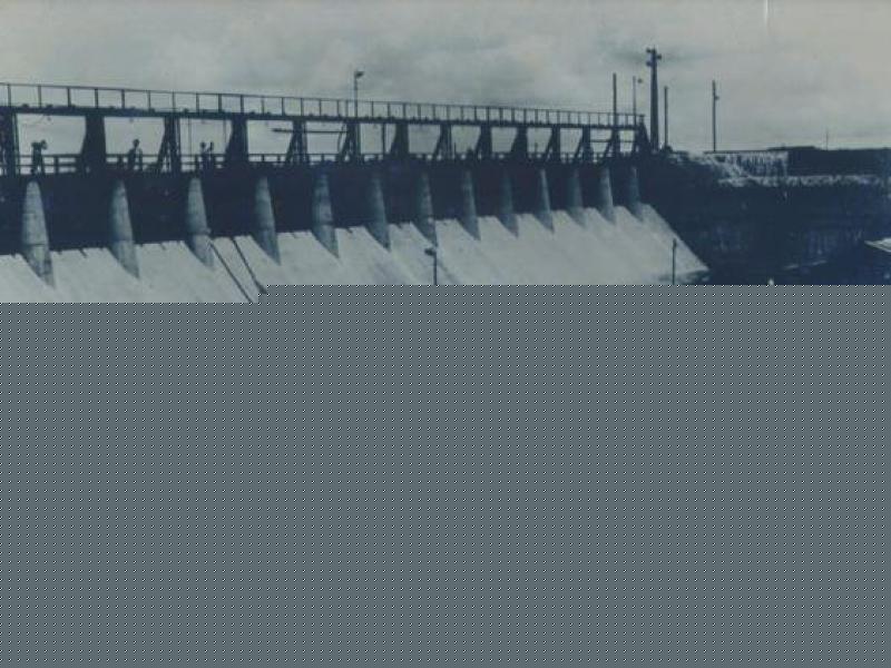 pembangunan pintu air (dam) di Pulau Biliton (Belitung), Tahun 1930