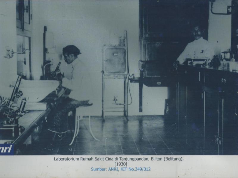 Laboratorium Rumah Sakit Cina di Tanjungpandan, Biliton (Belitung), Tahun 1930