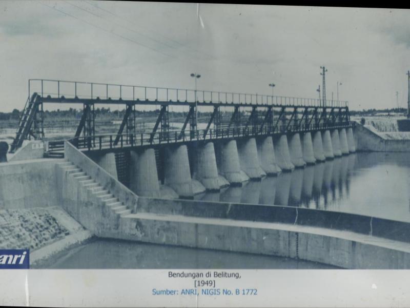 Bendungan di Biliton (Belitung), Tahun 1949