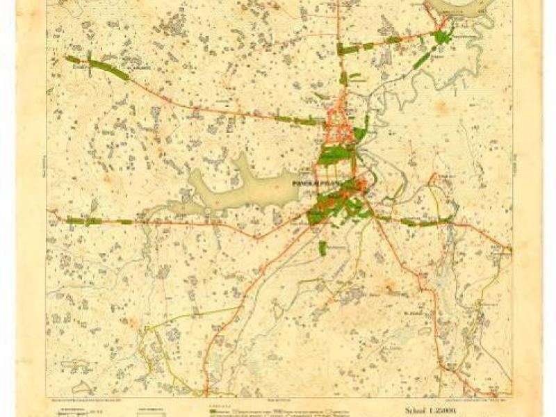 Peta wilayah Pangkalpinang,  1931