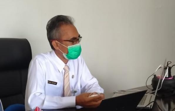 Kepala DKPUS Babel Asyraf Suryadin saat mengikuti Pembukaan sekaligus Rakornas Bidang perpustakaan Tahun 2021.
