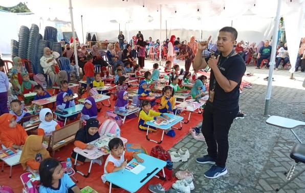 Pelaksanaan Lomba Mewarnai dalam Kegiatan Festrip 2 Babelm Kamis (30/11/2023).