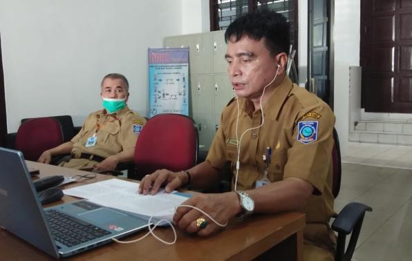 Kepala DKPUS Babel Rakhmadi membuka PLM Program Tranformasi Berbasis Inklusi Sosial via Virtual, Selasa (21/9/2021).