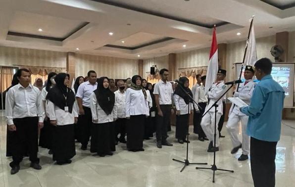 Rakhmadi Ketua PD GPMB Babel melantik PD GPMB Kabupaten/Kota Se-Babel, Selasa (8/11/2022). 