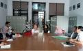 Kabid Pengelolaan Arsip Daerah DKPUS Babel Doni Golput mewakili Kepala DKPUS Babel Rakhmadi bersama sub koordinator dan arsiparis berdialog dengan Tim ANRI, Rabu (23/11/2022). 