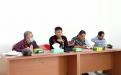 Rakhmadi, Kepala DKPUS Babel saat memimpin rapat evaluasi anggaran dan kinerja DKPUS 2023 dan 2024, Kamis (2/11/2023).