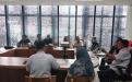 Rakhmadi Kepala DKPUS Babel saat disambut Pejabat Administrator Dinas Perpustakaan DKPI Jakarta di Perpusda DKI Jakarta, Rabu (9/11/2022). 