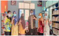 Kepala Sekolah, Pengelola Perpustakaan SMKN 1 Kelapa foto bersama Pustakawan DKPUS Babel.