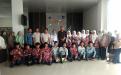 Puluhan siswa SMPN 5 Simpang Teritip foto bersama di GLP Babel, Rabu (7/2/2024).