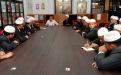 Santri Kelas IX b Ponpes At-Toyibah saat diterima Kabid Pembinaan dan Pengembangan Perpustakaan DKPUS Babel Abu Hapas, Rabu (8/3/2023).