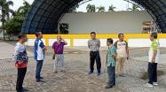 Rakhmadi Kepala DKPUS Babel bersama Panitia Pelaksanaa Kegiatan Pameran Kearsipan dan Perpustakaan Tingkat Provinsi Babel cek lokasi, Jumat (4/11/2022).