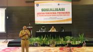 Rakhmadi Kepala DKPUS Babel menjadi pemateri dalam Sosialisasi Jabatan Fungsional Pustakawan Se-Babel, di Soll Marina Hotel, Pangkalanbaru, Bateng, Selasa (19/7/2022).